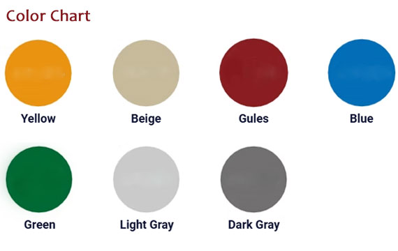 Tabella dei colori del poliuretano