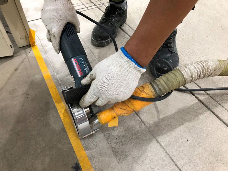 Процесс резки углового анкерного паза