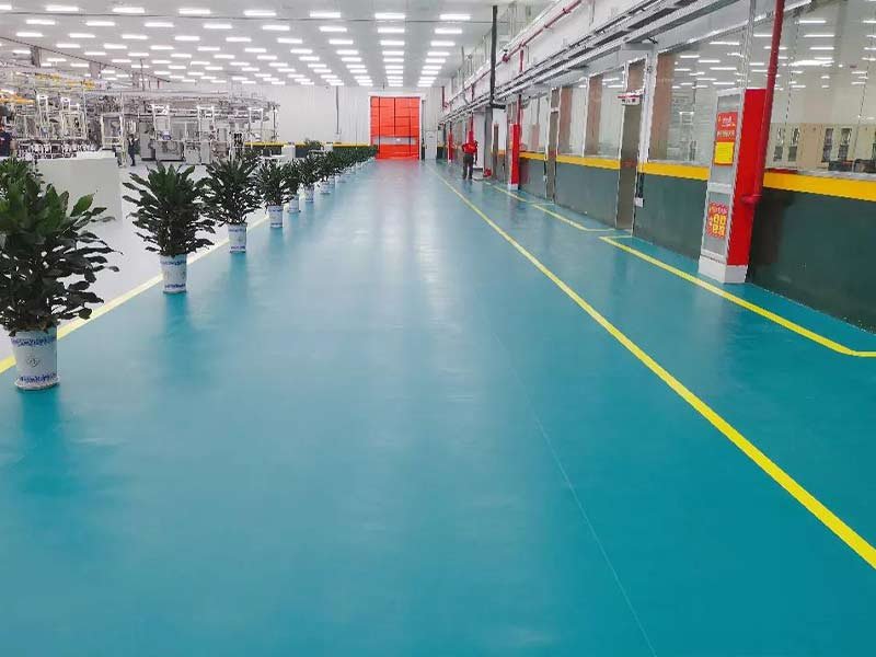 industrial factory epoxy flooring