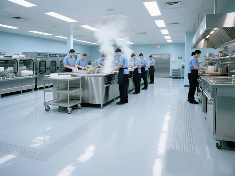 Institutional Kitchen Epoxy Flooring Commercial