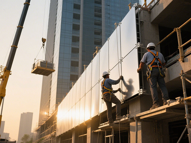 Ultra-realistic Fluorocarbon Coating Construction site