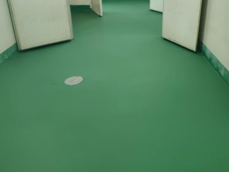 pharma gmp cleanroom finished flooring glance after