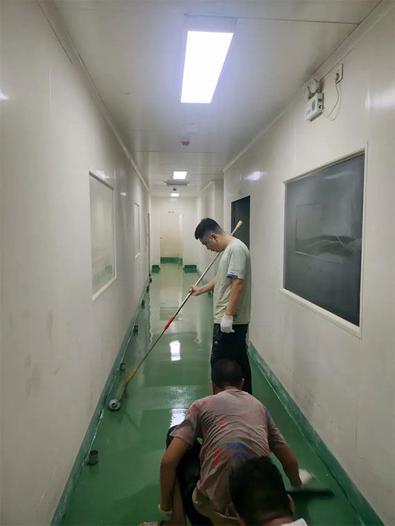 pharma mf polyurethane mortar flooring cleanroom finished after