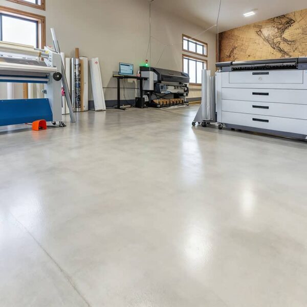 Professional-looking results from DIY Etch & Seal clear polyurea concrete coating kit