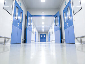 Kaida Contractor's cleanroom flooring: Seamless, hygienic, durable (ideal for sterile corridors—meets cleanroom standards).