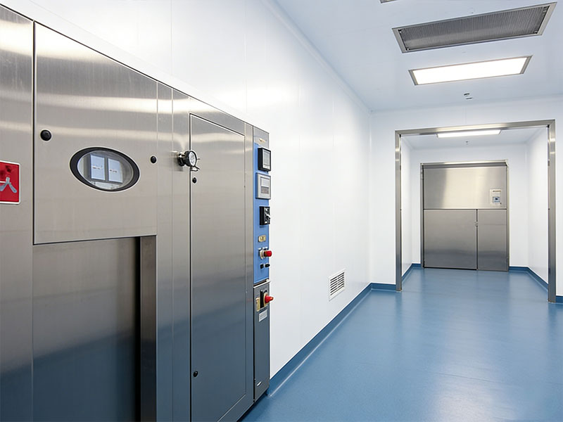 Kaida Contractor's blue cleanroom flooring: Seamless, hygienic, slip-resistant (meets sterile facility standards, durable for high-traffic cleanrooms).